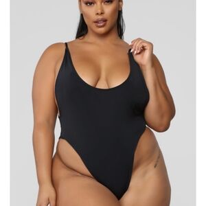 Fashion Nova Cut It High Swimsuit | Black | Size 1X | NWT | One-Piece